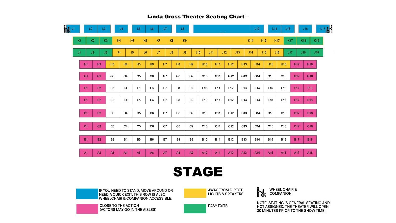 Relaxed Performance LGT Seating Chart